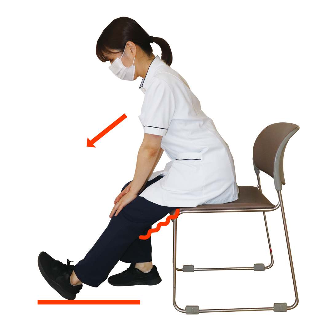 太ももの裏側のストレッチ